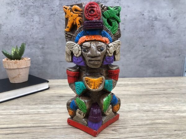 Mexican folk art, Mayan art, Mayan decor, Prehispanic, Mexican sculpture, Mayan warrior - Image 2