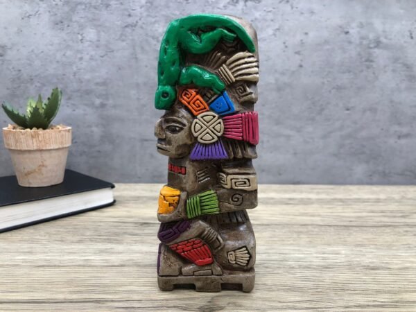 Mexican folk art, Mayan art, Mayan decor, Prehispanic, Mexican sculpture, Mayan warrior - Image 2