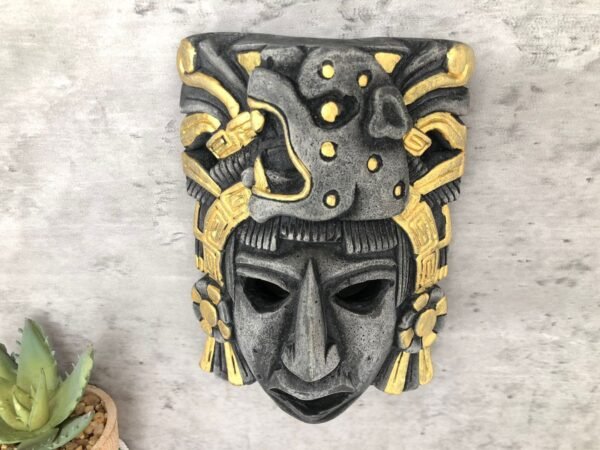 Prehispanic Mask, Ceremonies And Festivals Mayan Culture, Altar And Home Decor. Mexican Wall Art, Plaster Hand Carved - Image 5