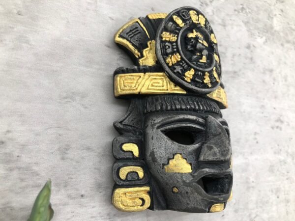 Prehispanic Mask, Ceremonies And Festivals Mayan Culture, Altar And Home Decor. Mexican Wall Art, Plaster Hand Carved - Image 2