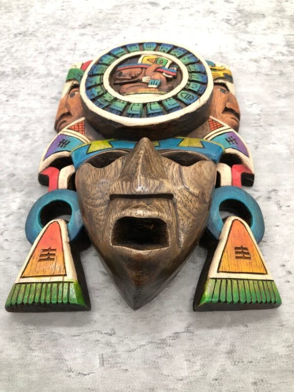 Prehispanic Wooden mask, Mayan culture, Mexican wall art, Hand carved ASK FOR CUSTOMIZE - Image 6