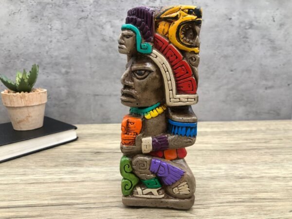 Mexican folk art, Mayan art, Mayan decor, Prehispanic, Mexican sculpture, Mayan warrior - Image 2