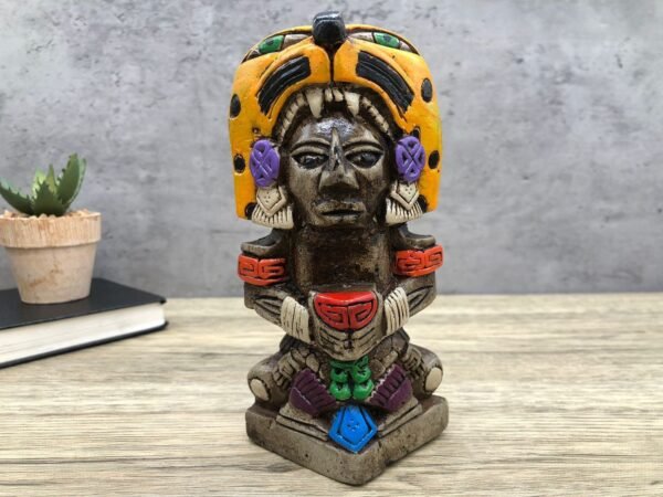 Mexican folk art, Mayan art, Mayan decor, Prehispanic, Mexican sculpture, Mayan warrior - Image 2