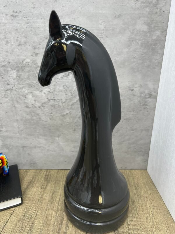LARGE Ceramic Night Piece For Home Decor Interior Design, Chess set Horse Statue - Image 2