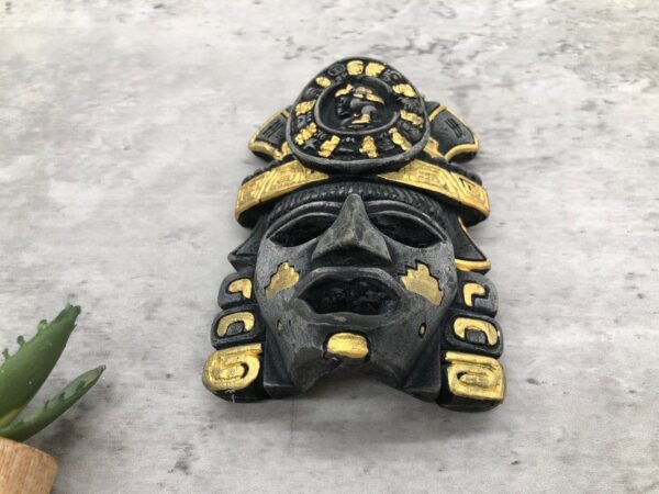 Prehispanic Mask, Ceremonies And Festivals Mayan Culture, Altar And Home Decor. Mexican Wall Art, Plaster Hand Carved - Image 5