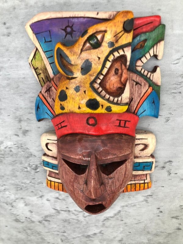 Prehispanic Wooden mask, Mayan culture, Mexican wall art, Hand carved ASK FOR CUSTOMIZE - Image 5