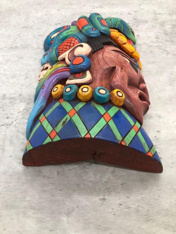 Prehispanic Wooden mask, Mayan culture, Mexican wall art, Hand carved ASK FOR CUSTOMIZE - Image 6