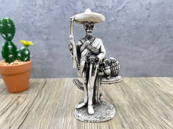 Catrin Gunslinger , Dia De Los Muertos - Day Of The Dead, Human Skeleton, Mexican Catrina, Skull Sculpture,  Catrina Skeleton Ofrenda - Image 2