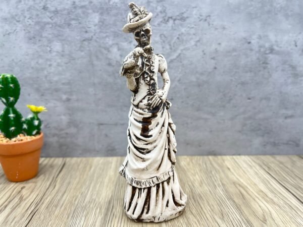 Catrina With Parakeet, Dia De Los Muertos - Day Of The Dead, Human Skeleton, Mexican Catrina, Skull Sculpture,  Catrina Figurine, Ofrenda - Image 2