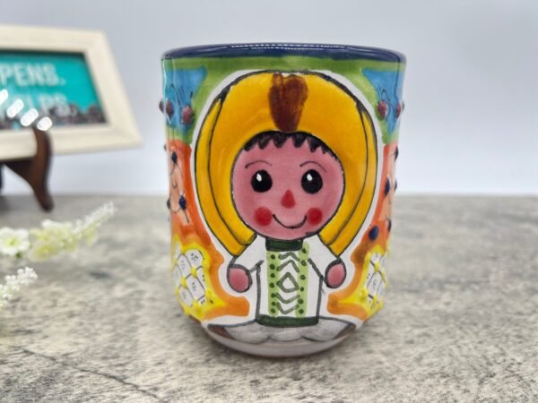 Cappuccino Cup, Frida Mexican Coffee Mug, Puebla Talavera Pottery, Ceramic Thermos, Handmade Lead-Free Includes Lid, Custom Available - Image 2
