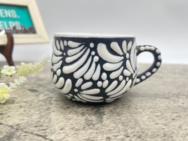 Cappuccino Cup, Mexican Coffee Mug, Puebla Talavera Pottery, Ceramic Thermos, Handmade Lead-Free, Custom Available - Image 2