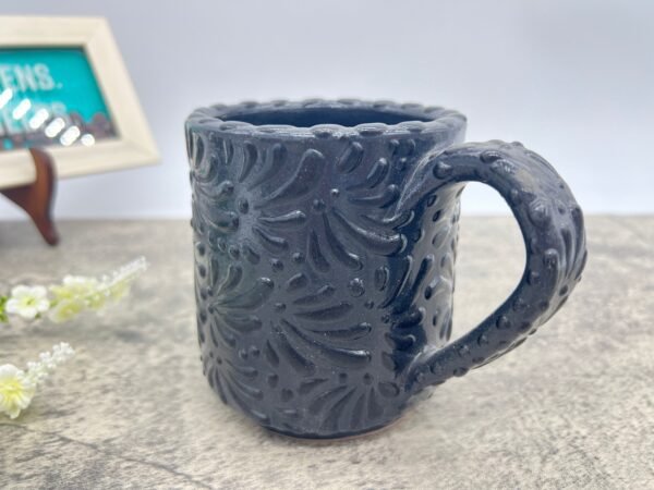 Cappuccino Cup, Frida Mexican Coffee Mug, Puebla Talavera Pottery, Ceramic Thermos, Handmade Lead-Free Includes Lid, Custom Available - Image 2