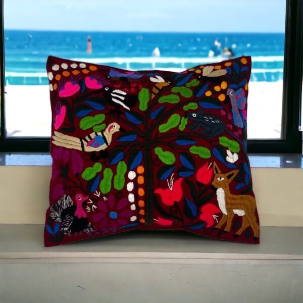 Otomi pillow, Kantha pillow, Spring throw pillow, Cushion cover, Pillow cases, Window seat cushion, Includes 2 pieces - Image 2