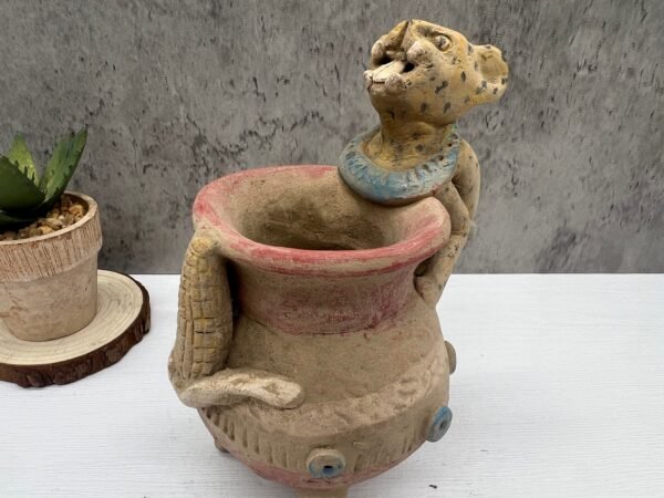 Vessels Offering Incense Burner Handcraft Mexican Culture Home Decor Prehispanic Vintage Rustic Clay Material Antique Ancrestral Figurines - Image 2