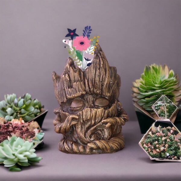 Log Planter Sculpture for Flowers, Cactus and Succulent Plants, Indoor or Outdoor Home Decor,  Modern Flower Pot, Animal  Planter