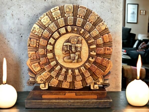 Prehispanic Perpetual calendar, Mayan Art, Mayan calendar, Mexican painting, Wood carving, Handcrafted ASK FOR CUSTOMIZE