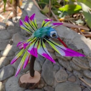 Hummingbird Statue With Stand Mexican Folk Art Alebrije Sculpture, Wooden  Decoration Figure, Made Of Wood And Carved By Hand WE CUSTOMIZE