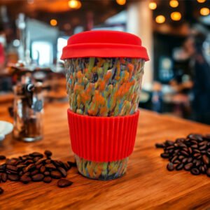 Cappuccino Cup, Mexican Coffee Mug, Puebla Talavera Pottery, Ceramic Thermos, Handmade Lead-Free Includes Lid, Custom Available