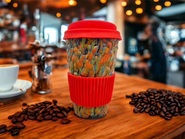 Cappuccino Cup, Mexican Coffee Mug, Puebla Talavera Pottery, Ceramic Thermos, Handmade Lead-Free Includes Lid, Custom Available