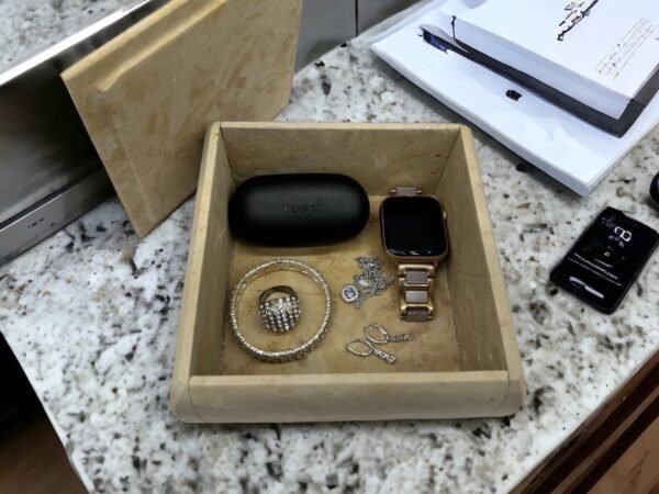 Large jewelry box, Cosmetic box, Marble jewelry box, Stone jewelry box, Jewelry storage tray, Vanity tray bathroom