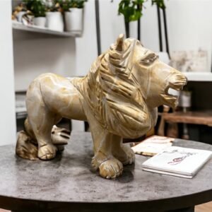 Lion figurine, Marble sculpture, Carved lion, Lion sculpture, carved stone animal