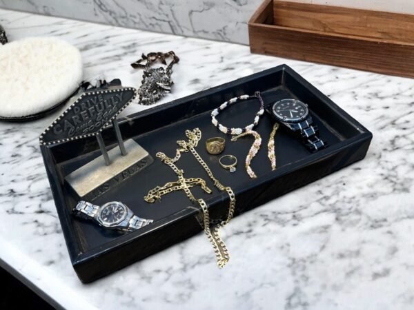 Marble dinning table, Marble tray, Wine serving tray, Vanity tray bathroom, Large serving tray, Marble jewelry tray, Black marble tray