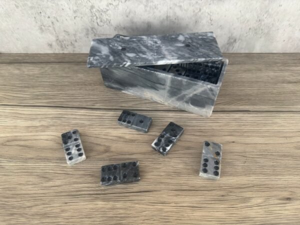 Domino Set Made Of Marble, Hand Carved And Elegant Design To Play And To Decor. From Puebla Mexico, Table Games, Family Games. Perfect Gift - Image 2