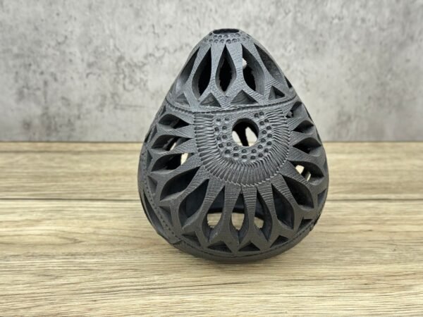 Egg Luminary Of Brown Clay From Oaxaca Mexico, Handmade And Elegant Lamp For Interior Home Design Decor Centerpiece Barro - Image 2