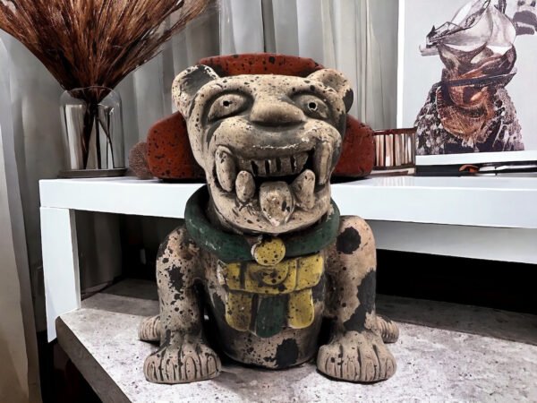 Jaguar Urn Zapotec Incense Burner Handcraft Mexican Culture Home Decor Prehispanic Vintage Rustic Clay Material Antique Ancrestral Figurines