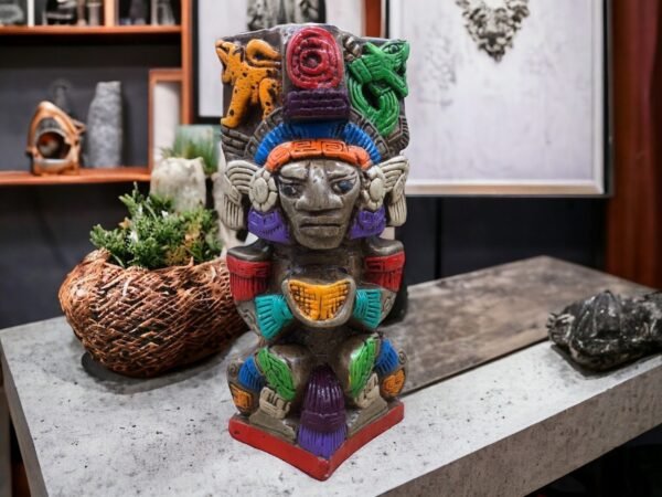 Mexican folk art, Mayan art, Mayan decor, Prehispanic, Mexican sculpture, Mayan warrior