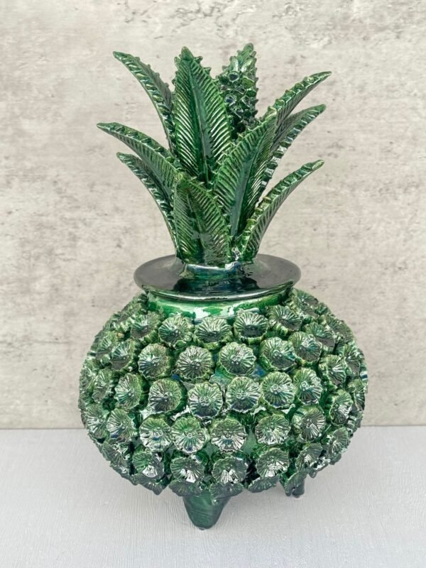 Mexican pottery, Pineapple decor, Mexican decoration, Pineapple sculpture, Glazed clay pineapple, Pottery from Michoacan - Image 2