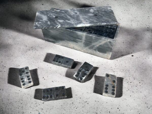 Domino Set Made Of Marble, Hand Carved And Elegant Design To Play And To Decor. From Puebla Mexico, Table Games, Family Games. Perfect Gift