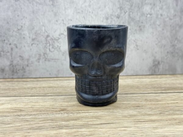Skull Cup Authentic Oaxacan Handcrafted Clay Coffee Mug -  Mexican Pottery, Artisanal Earthenware, Rustic Home Kitchen Decor, Eco-Friendly - Image 2