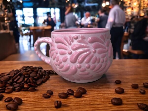 Cappuccino Cup, Mexican Coffee Mug, Puebla Talavera Pottery, Ceramic Thermos, Handmade Lead-Free, Custom Available