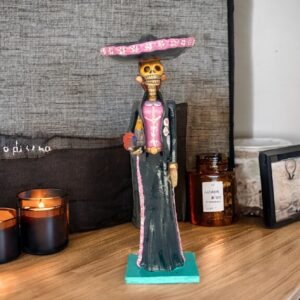 8” Catrina, Frida Kahlo Doll, Day of the dead, Human skeleton, Mexican decorations, Sugar skull