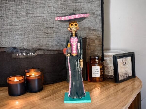 8” Catrina, Frida Kahlo Doll, Day of the dead, Human skeleton, Mexican decorations, Sugar skull