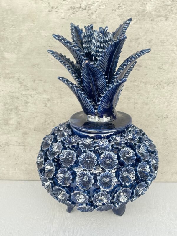 Mexican pottery, Pineapple decor, Mexican decoration, Pineapple sculpture, Glazed clay pineapple, Pottery from Michoacan - Image 2