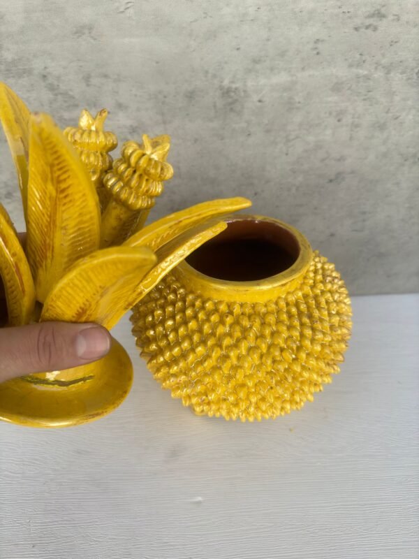 Mexican pottery, Pineapple decor, Mexican decoration, Pineapple sculpture, Glazed clay pineapple, Pottery from Michoacan - Image 2
