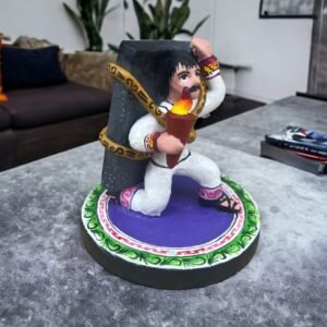 Pipila Handcrafted Polychrome Vibrantly Painted, Authentic Mexican Folk Art, Home Decor, Hand-Molded and Painted, Artisan Craft