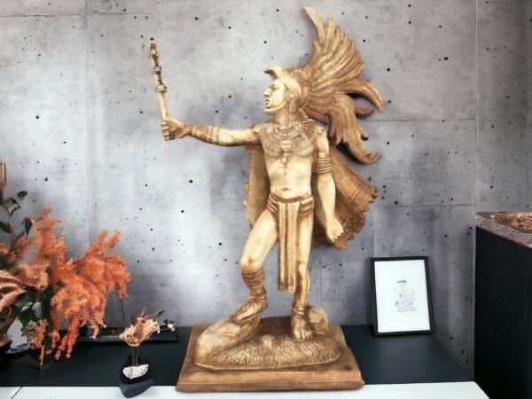 Aztec Warrior In Battle Mexican decoration, Aztec art, Prehispanic, Aztec decor, Mexican statue