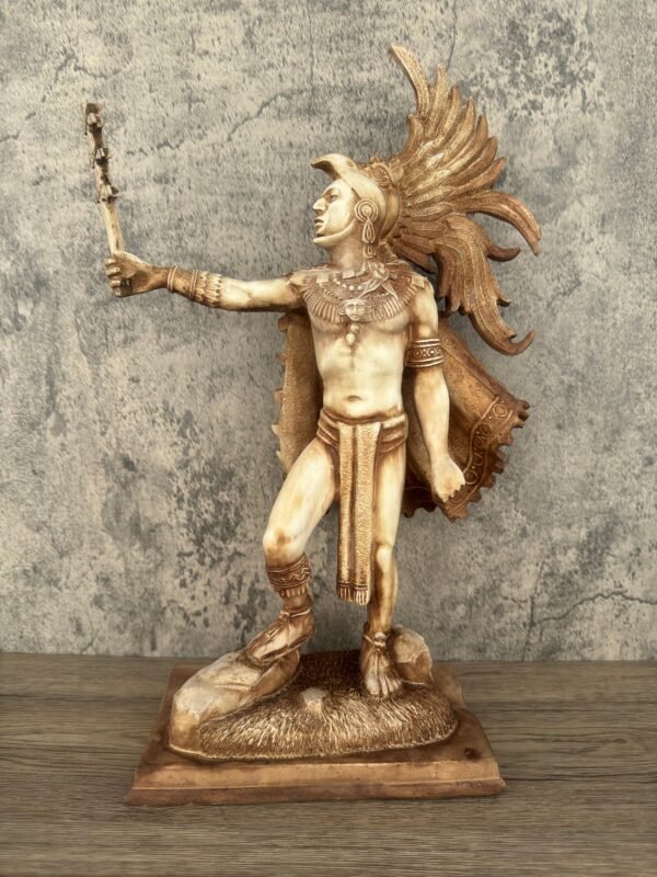 Aztec Warrior In Battle Mexican decoration, Aztec art, Prehispanic, Aztec decor, Mexican statue - Image 2
