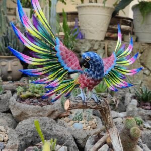 Parakeet Bird Statue Mexican Art Alebrije Sculpture, Wooden Parrot  Decoration Figure, Made Of Wood And Carved By Hand ASK FOR CUSTOMIZE