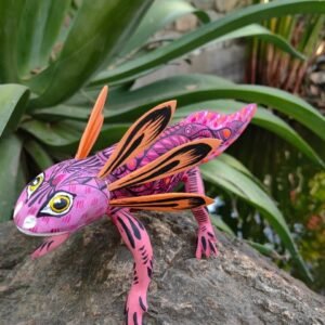 Axolotl Sculpture Mexican Folk Art Alebrije Figurine,Ajolote Wooden As Mexican Decoration Statue, Made Of Wood And Carved By Hand Ajolotito