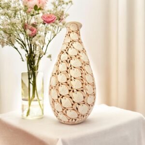 Mexican pottery, Clay plant pot, Pottery luminary, White clay vase, Mexican vase, Mexican clay pot, Oaxaca pottery, White pottery vase