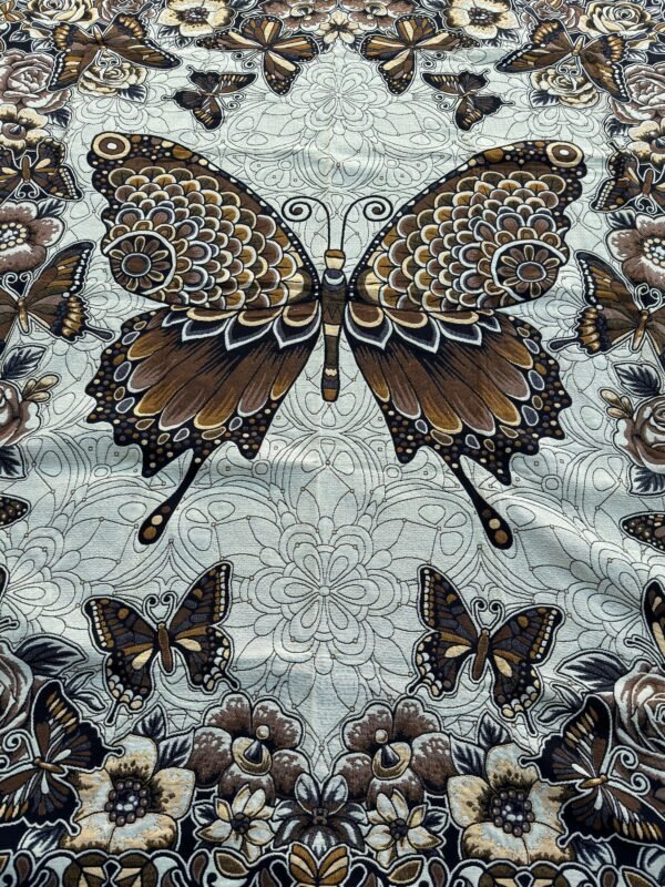 Mexican blanket, Butterflies design, Bed cover, Full size blanket - Image 2