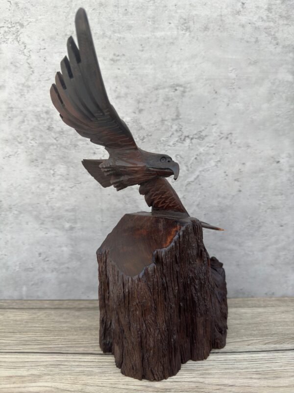 Large Ironwood Eagle Handcarfted Sculpture From Desert Sonora Mexico Palo Fierro Carved Vintage  Rustic  Home Decor - Image 2