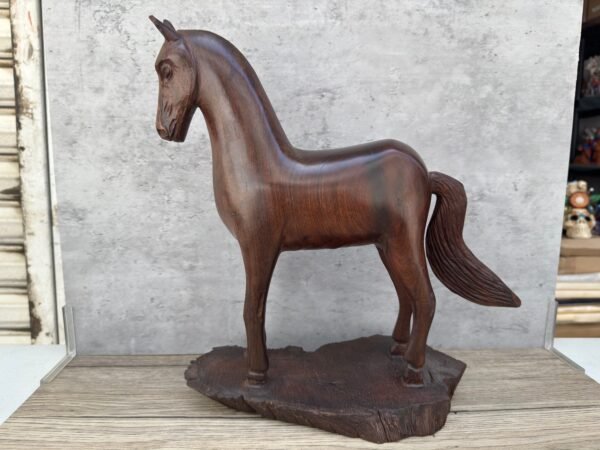 Large Ironwood Horse Handcarfted Sculpture In 1 Piece  From Desert Sonora Mexico Palo Fierro Carved Vintage And Rustic  Home Decor - Image 2