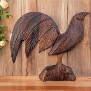 Ironwood Rooster Handcarfted Sculpture In 1 Piece From Desert Sonora Mexico Palo Fierro Carved Vintage  Rustic  Home Decor