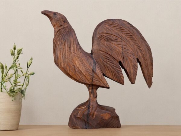 Ironwood Rooster Handcarfted Sculpture In 1 Piece From Desert Sonora Mexico Palo Fierro Carved Vintage  Rustic  Home Decor