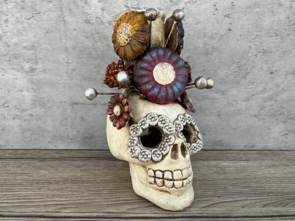 Skull Mini Chimney Michoacan Clay - Artisanal Handcrafted Mexican Decor, Unique Gothic Home Accent Decor, Day of the Dead Cultural Art - Image 2